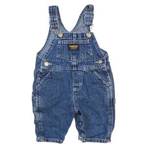 OshKosh Bgosh Denim Overalls Small Baby 6 Months Blue Vestbak